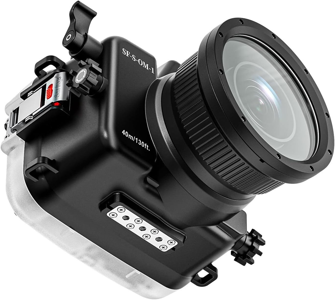 Seafrogs [40M/130FT] Underwater Housing for Olympus OM System OM-1 Camera Waterproof Scuba Diving Case for Olympus OM1 with M.ZD ED 12-50mm F/3.5-6.3 Lens