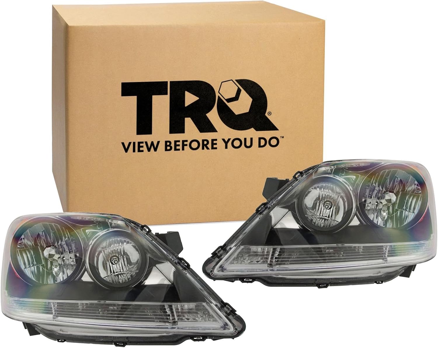 TRQ 2-Piece Headlight Assembly Set for 2008–2010 Honda Odyssey