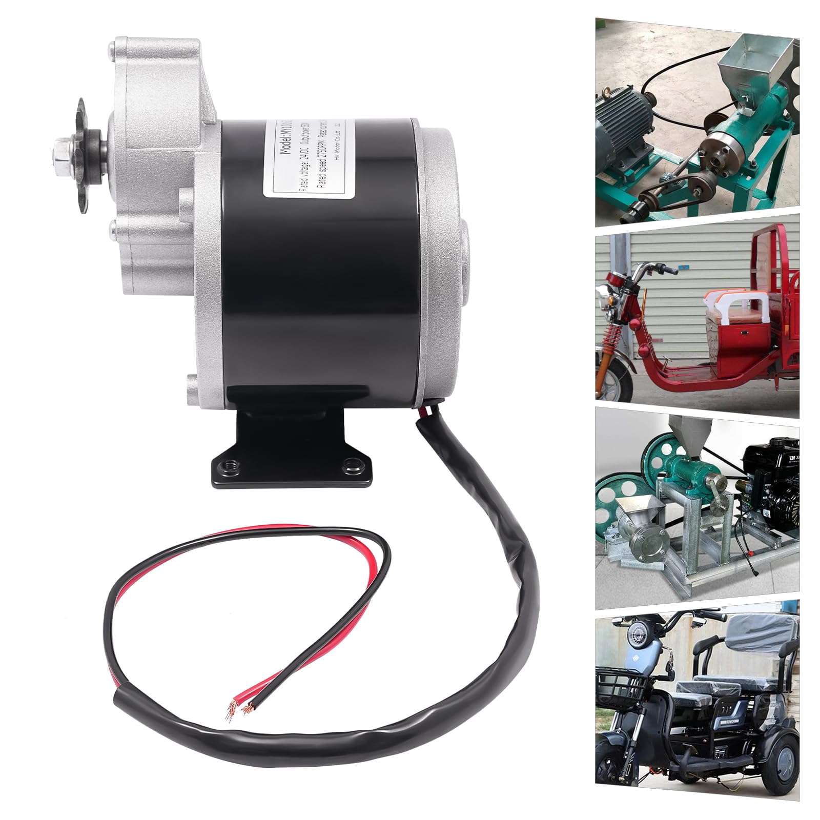 24V 350W DC Gear Reduction Electric Motor,Electric Bicycle Brushed Motor Reductor,Brushed DC Motor with 9 Tooth Sprocket for Electric Bicycle Scooter Bikes (24V,350W) : Sports & Outdoors