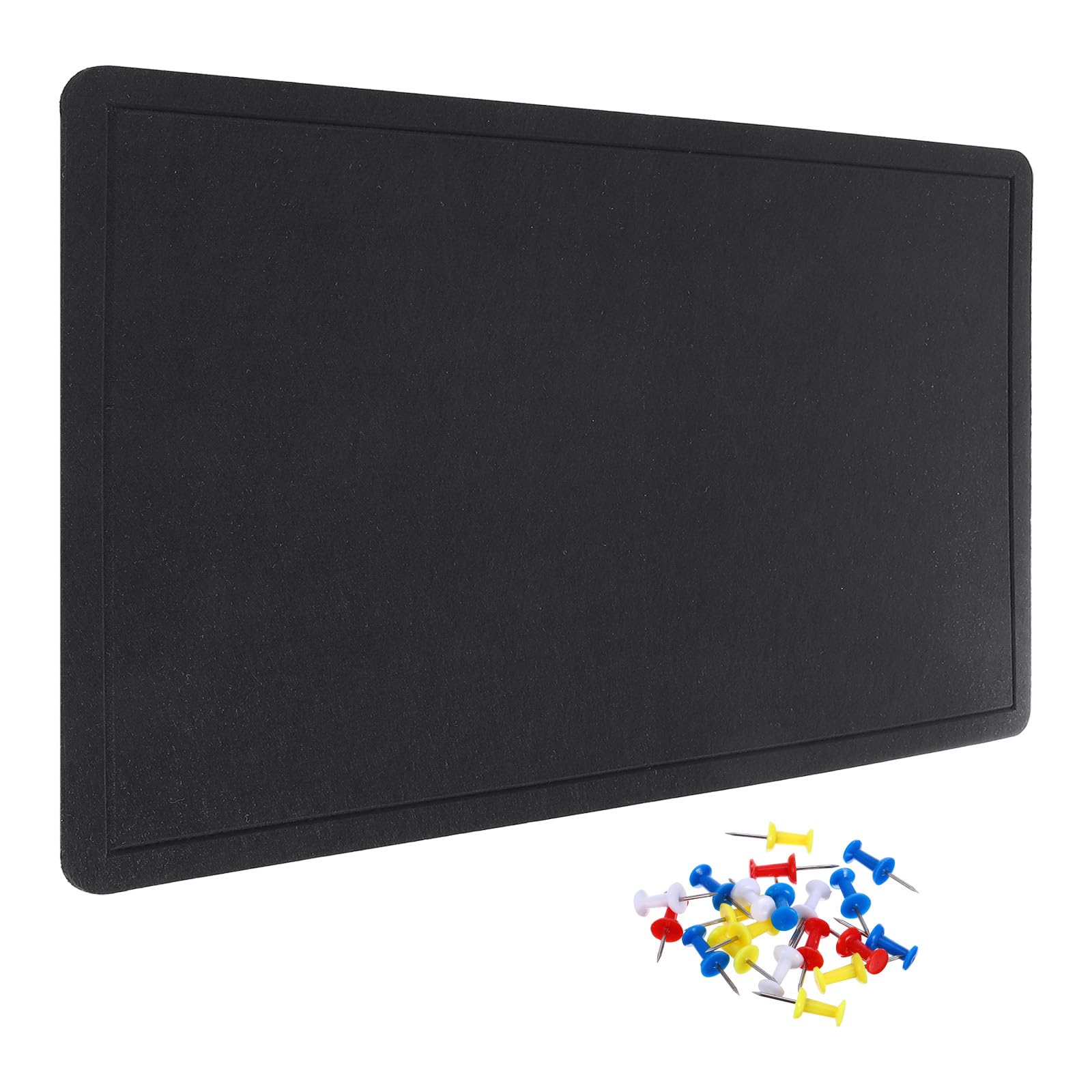 YOKIVE Tablero De Corcho De Fieltro 47 X 31.5 Pulgadas Plegable Decorativo Con 20 Chinchetas Autoadhesivo Ideal Para Pared Exhibición De Fotos Notas Y Horarios Negro