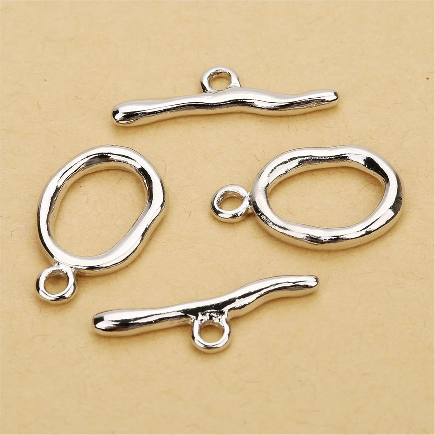100-Piece Curved OT Clasps – Jewelry Buckle Connectors for Bracelet & Necklace Making Needs(Gold)