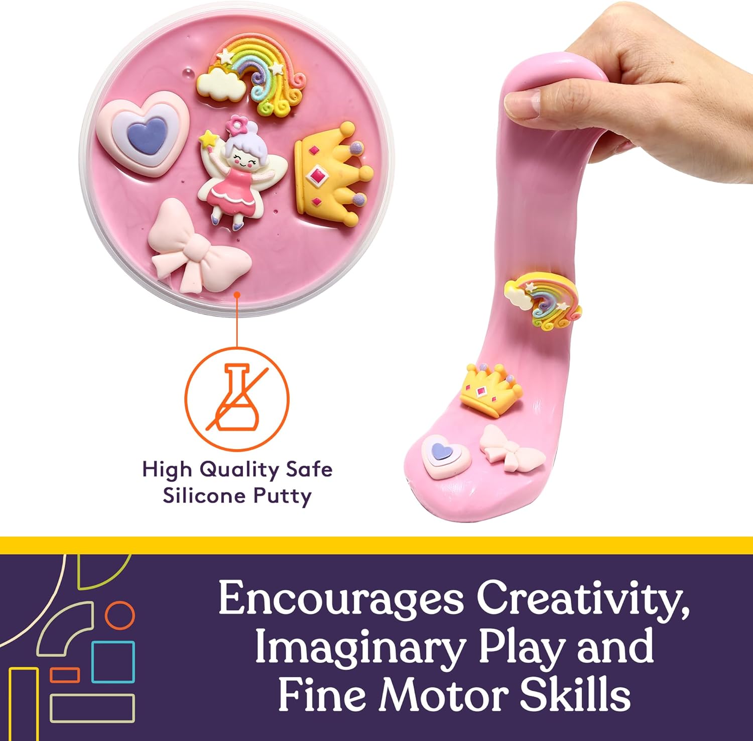 Special Supplies Sensory Therapy Putty for Kids and Adults with Cute Charms, Resistive Hand Exercise Stress Relief Therapy Putty (6-Pack)