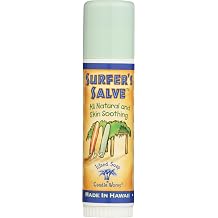 Island Soap & Candle Works Surfer&rsquo;s Salve Stick &ndash; All Natural Outdoor Skin Recovery Balm &ndash; Anti Chafe Relief for Dry Skin, Sunburn, Windburn, Bug Bites & Chapped Lips &ndash; .5 Ounce &ndash; Handmade in Hawaii