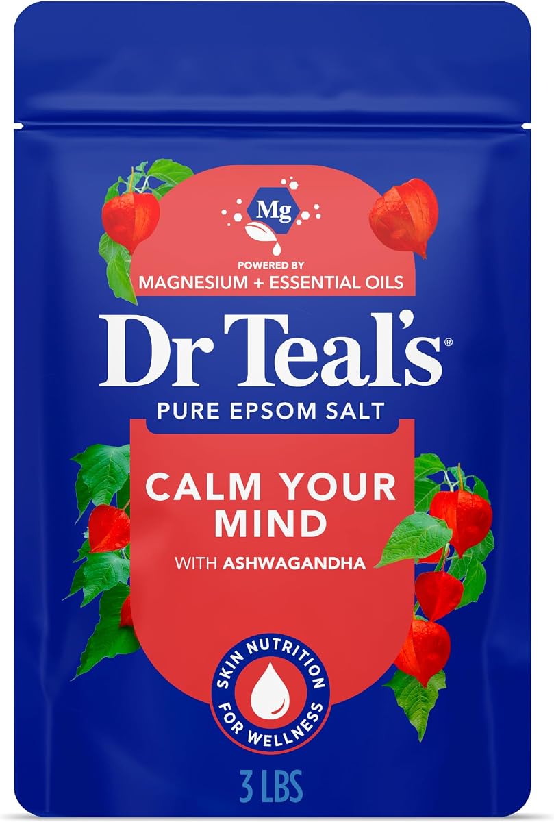 Epsom Salt Magnesium Soak, Ashwagandha & Essential Oils, 3 lbs