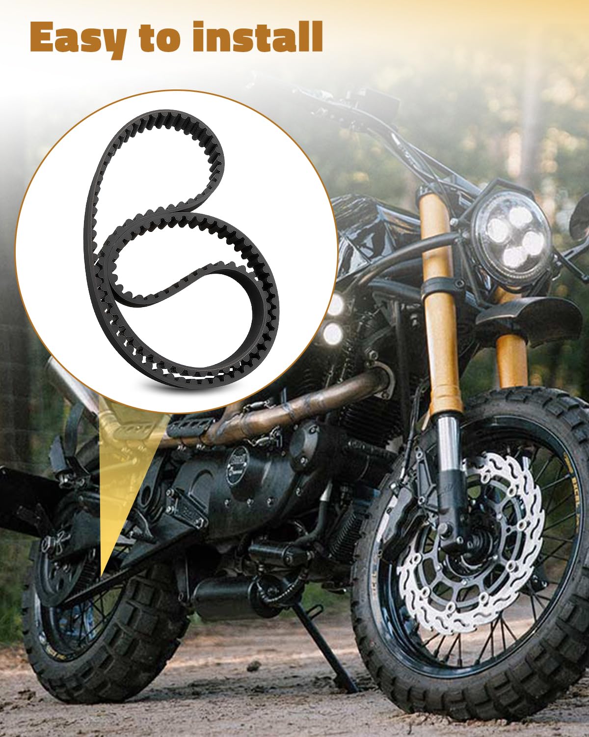 Rear Drive Belt 128T 1-1/8" Fit for Harley Davidson Sportster 883 1200 Fit for Buell M2 X1 S1 S2, Replace 40022-91 58-420 1204-0042 62-0945