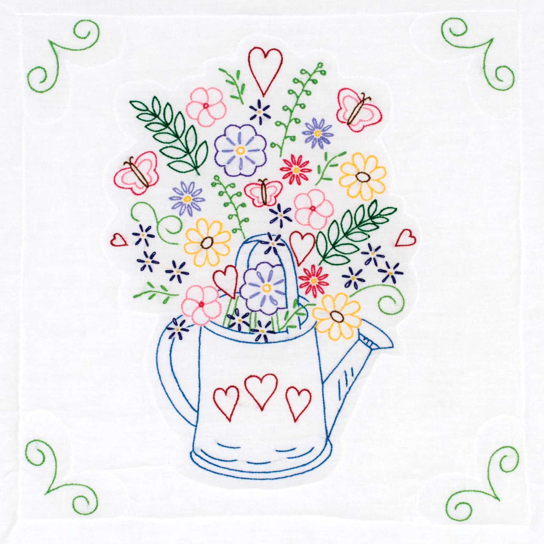 Jack Dempsey Quilt Block, Broadcloth Cotton/Poly, White