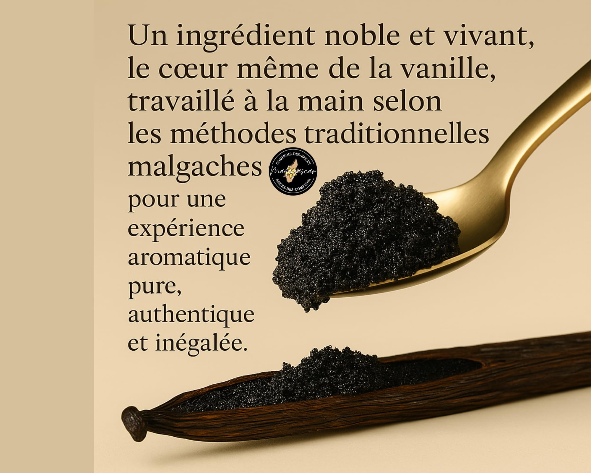 Caviar de Vanille 200 g – Pulpe Pure de Vanille - Mada Organic – Idéal Pâtisserie & Gastronomie