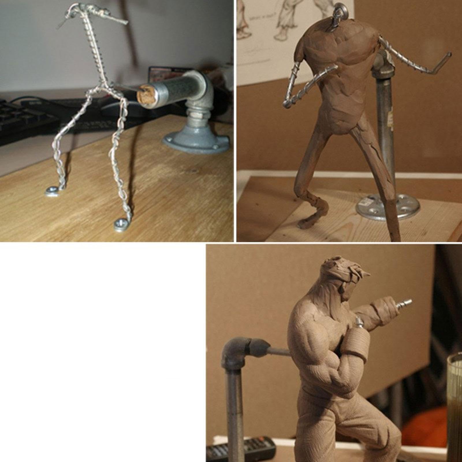 Modelado en Arcilla, Soporte para Marionetas de Escultura Manual DIY para Estudios Privados de Escultura en Arcilla, Package a, Individual
