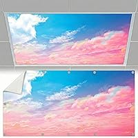 Vista 14 de Cubiertas de luz fluorescente para luces de techo, cubierta magnética de nube para lámparas fluorescentes o LED de 2 pies x 4 pies para aula, hogar