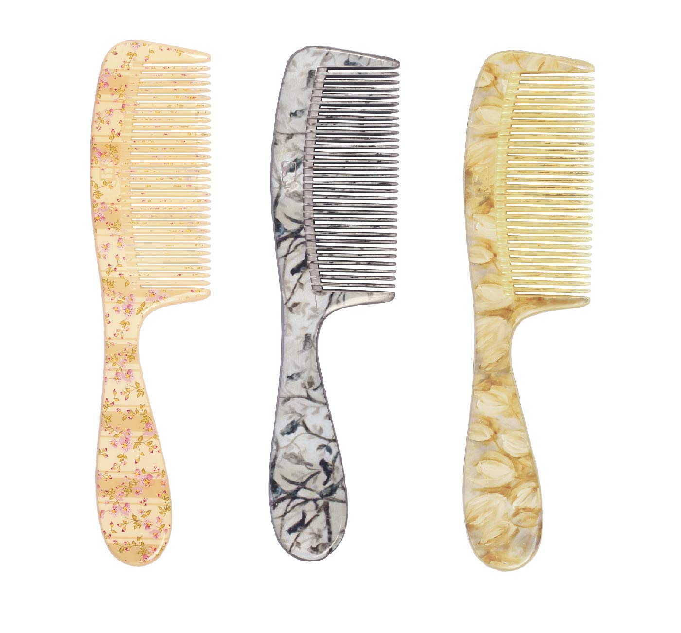 Lily Multicolour Grooming Hair Handle Combs For Women, Pack of 3-image-46