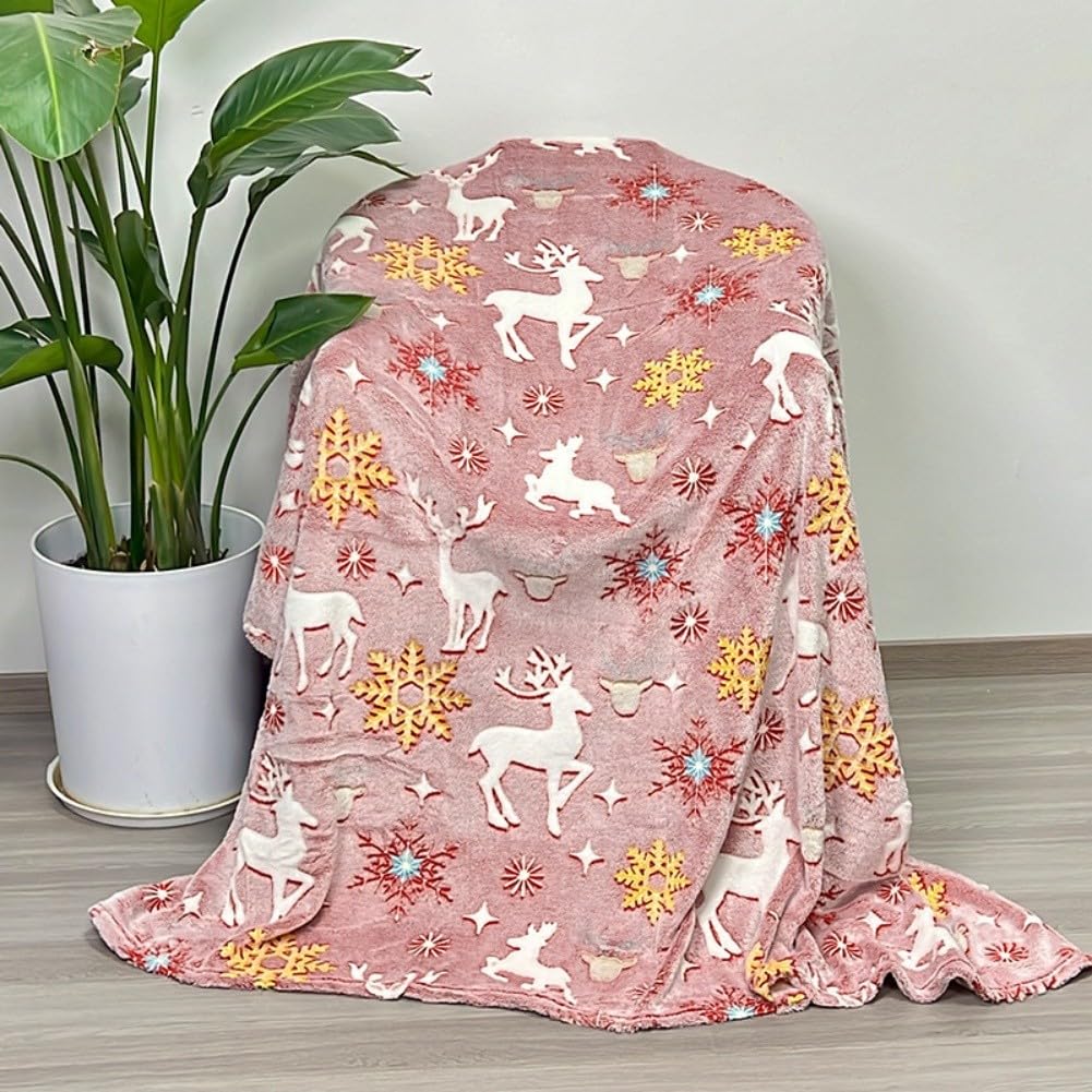 Plaid de Noël phosphorescent idéal pour la sieste au bureau et les dodos à la maternelle