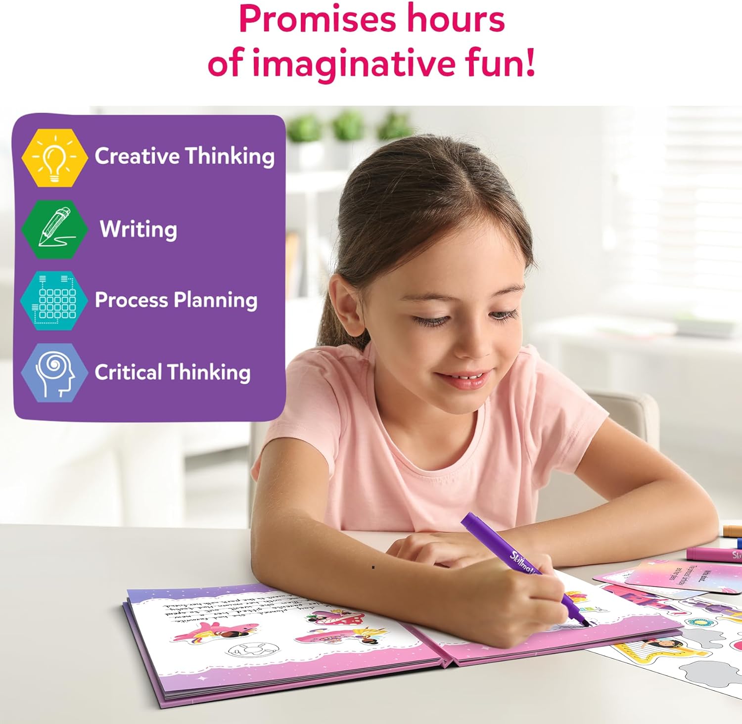 Skillmatics Storybook Art Kit - Create Fairytale Stories, DIY Craft & Writing Kit with 300+ Stickers, Scrapbooking & Journal Activity, Easter Gifts for Kids Ages 5, 6, 7, 8, 9, 10