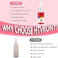 Vista 5 de HTVRONT Kit de teñido anudado – Kit de teñido anudado de 40 colores vibrantes para grupos grandes, botellas prellenadas de teñido anudado