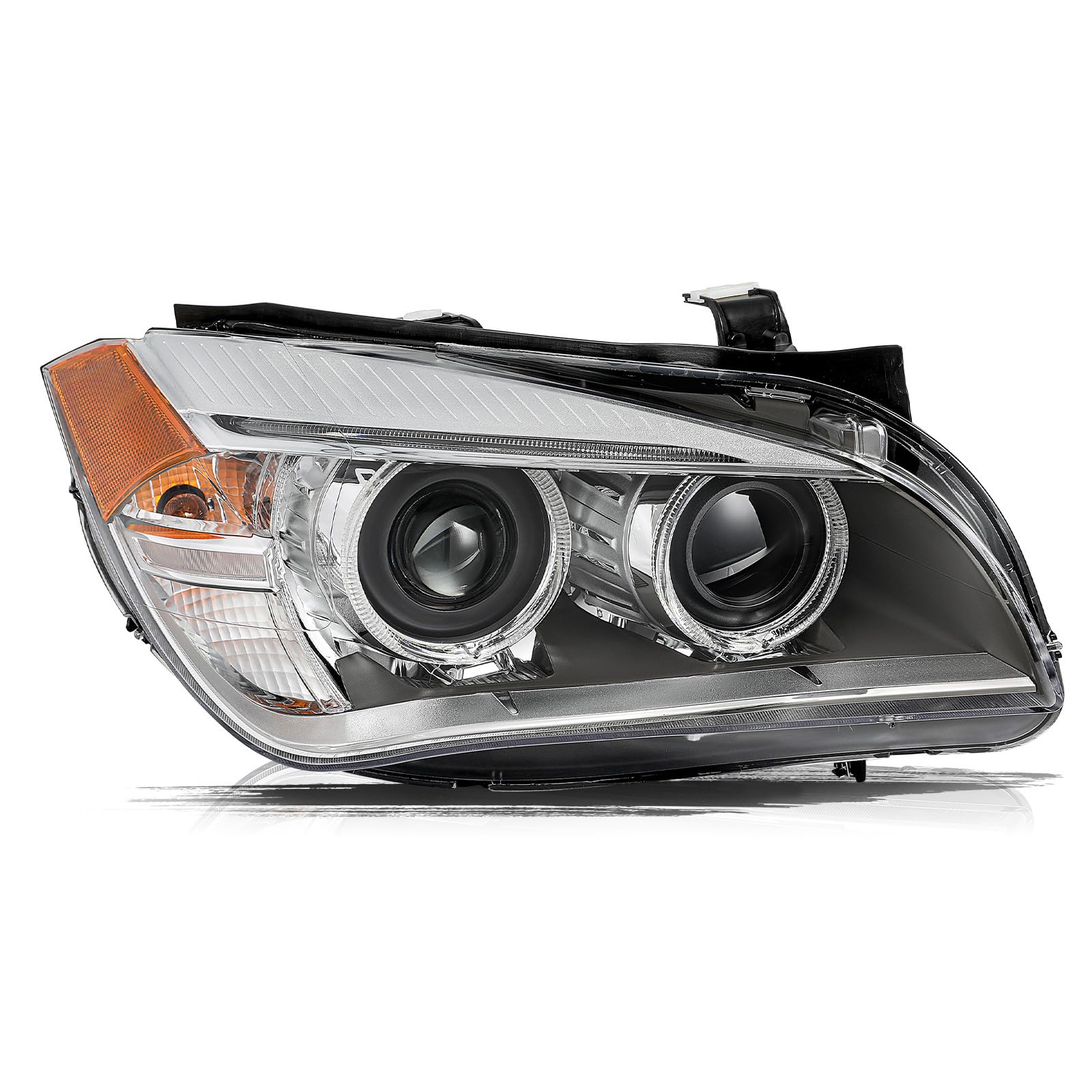 Aosky Headlight Assembly Compatible With 2013 2014 2015 BMW X1 E84 - Plug and Play LED Daytime Running Lights DRL, OE Headlamp Replacement (Passenger Side, 63117290272)