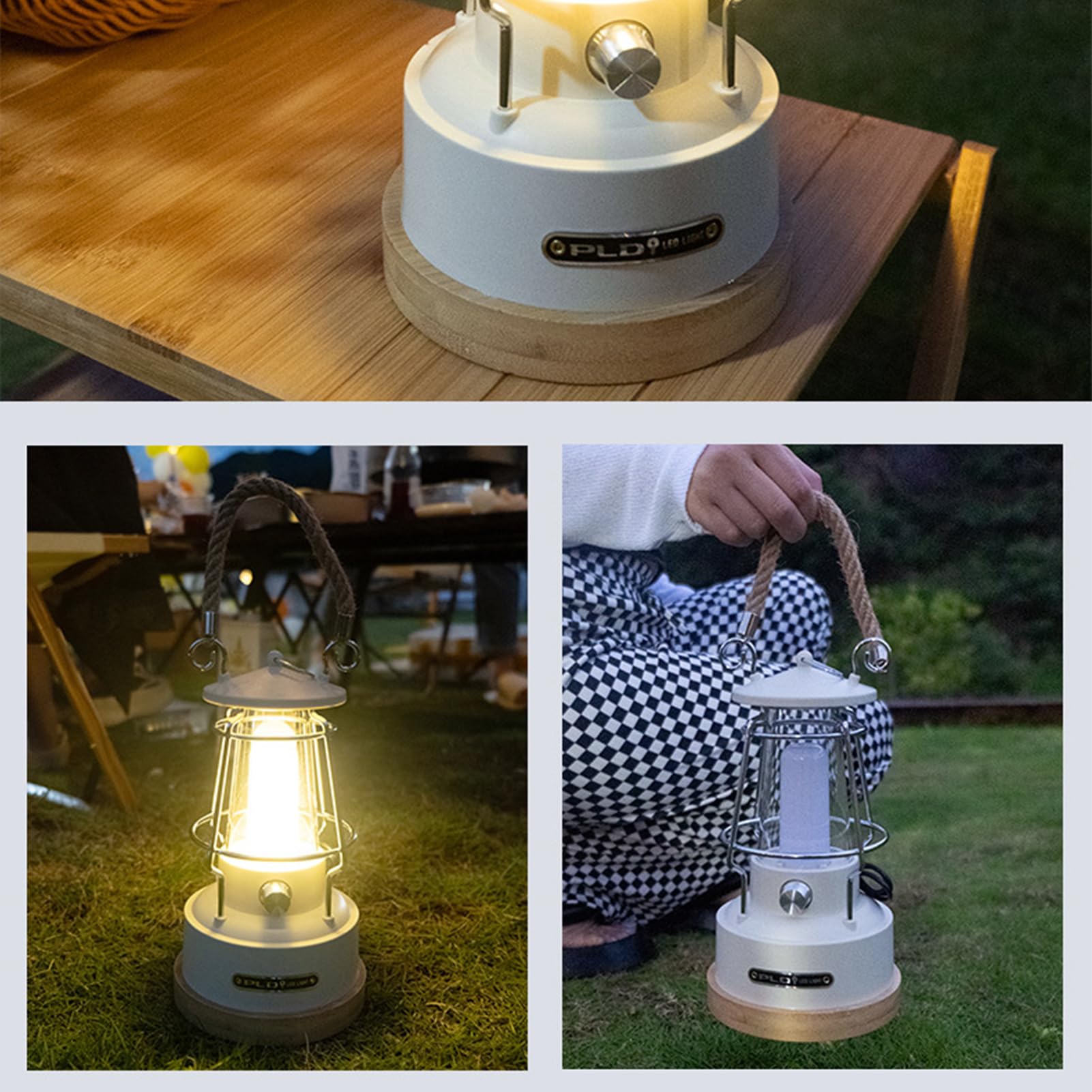 Lampa Kempingowa LED z Vintage Design