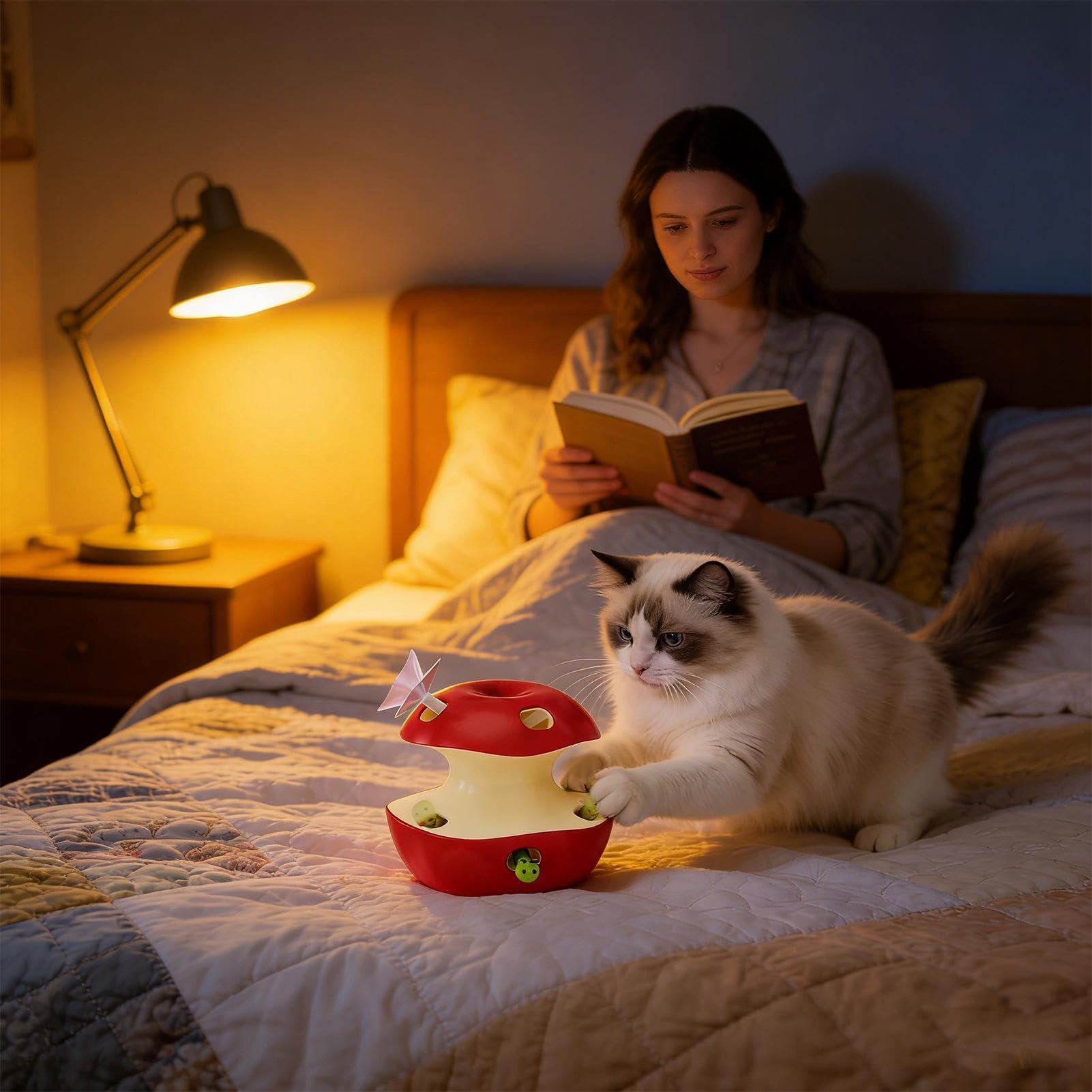 Giocattolo Puzzle per Gatti Giocattolo Enigmistico Interattivo per Gatti | Autonomo Per Animali Domestici per Esercizio Indoor, dallo Stress, Intrattenimento e