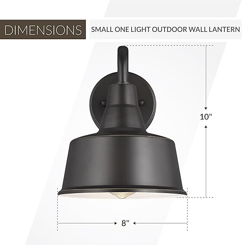 Miniatura 3 de Generation Lighting 8537401-71 - Lámpara de pared para exteriores con cuello de cisne, bronce antiguo 8537401-71, lámpara de cielo oscuro para