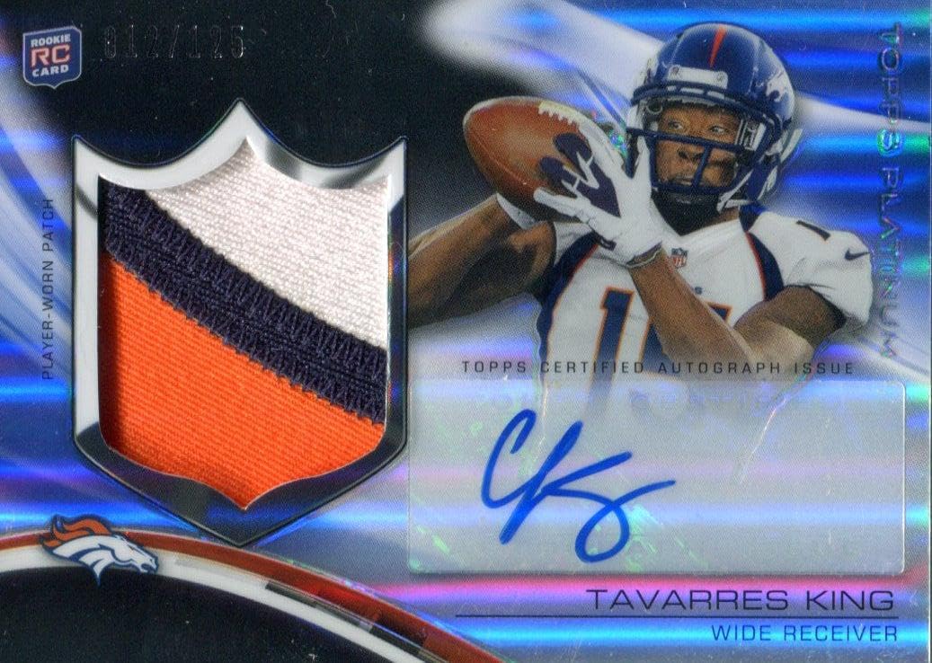 Topps Tavarres King Autographed 2013 Platinum Rookie Jersey Card - Football Slabbed Autographed Rookie Cards