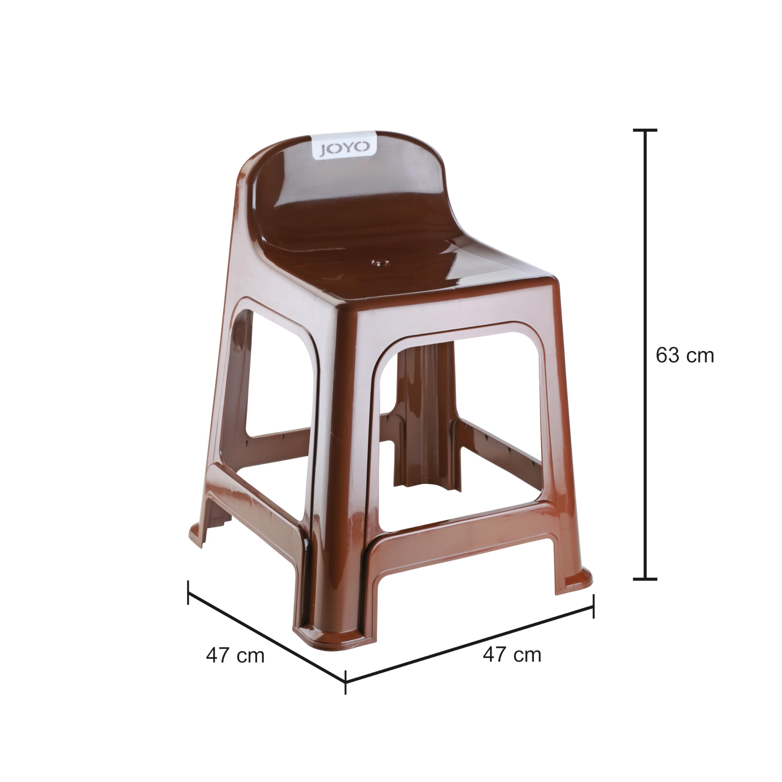 JOYO Better Home High Strong Back Rest Stool | Stackable Stool
