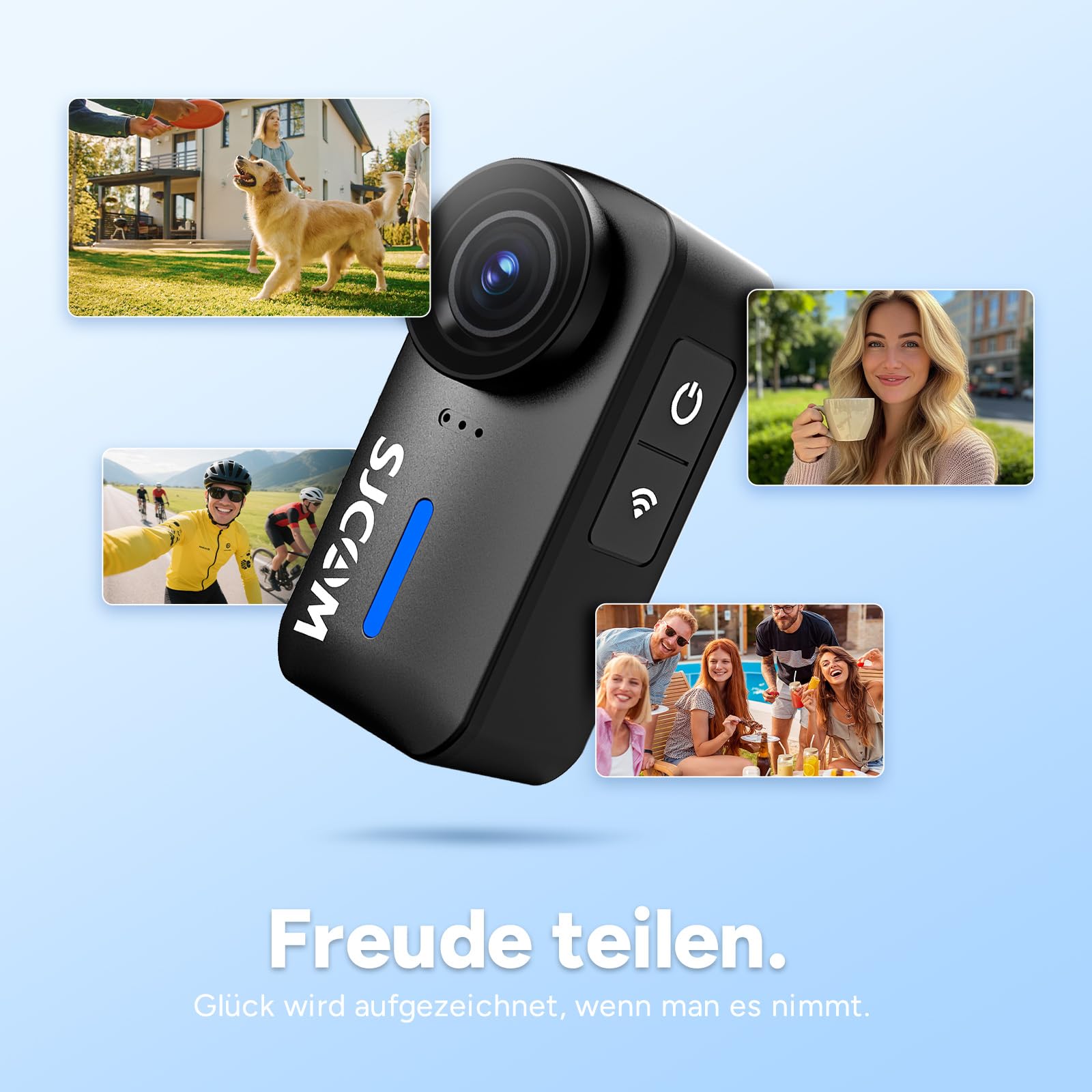SJCAM C110 4K Bodycam ohne SD,200 Min Laufzeit,EIS,Wasserdicht | Action Cam,POV-Kamera Ideal für Vlogging,Reisen,Wandern,motorrad und Sport,Nur mit 5-GHz-WLAN kompatibel