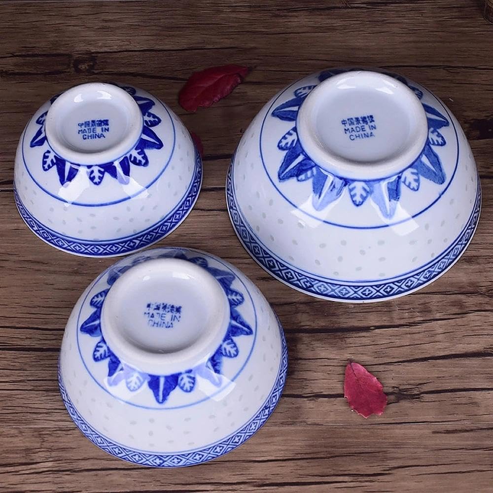 Miski do ryżu – smok zastawa stołowa, niebiesko-biała porcelanowa ceramiczna miska do zupy z makaronem ramen na sałatkę, deser i płatki śniadaniowe