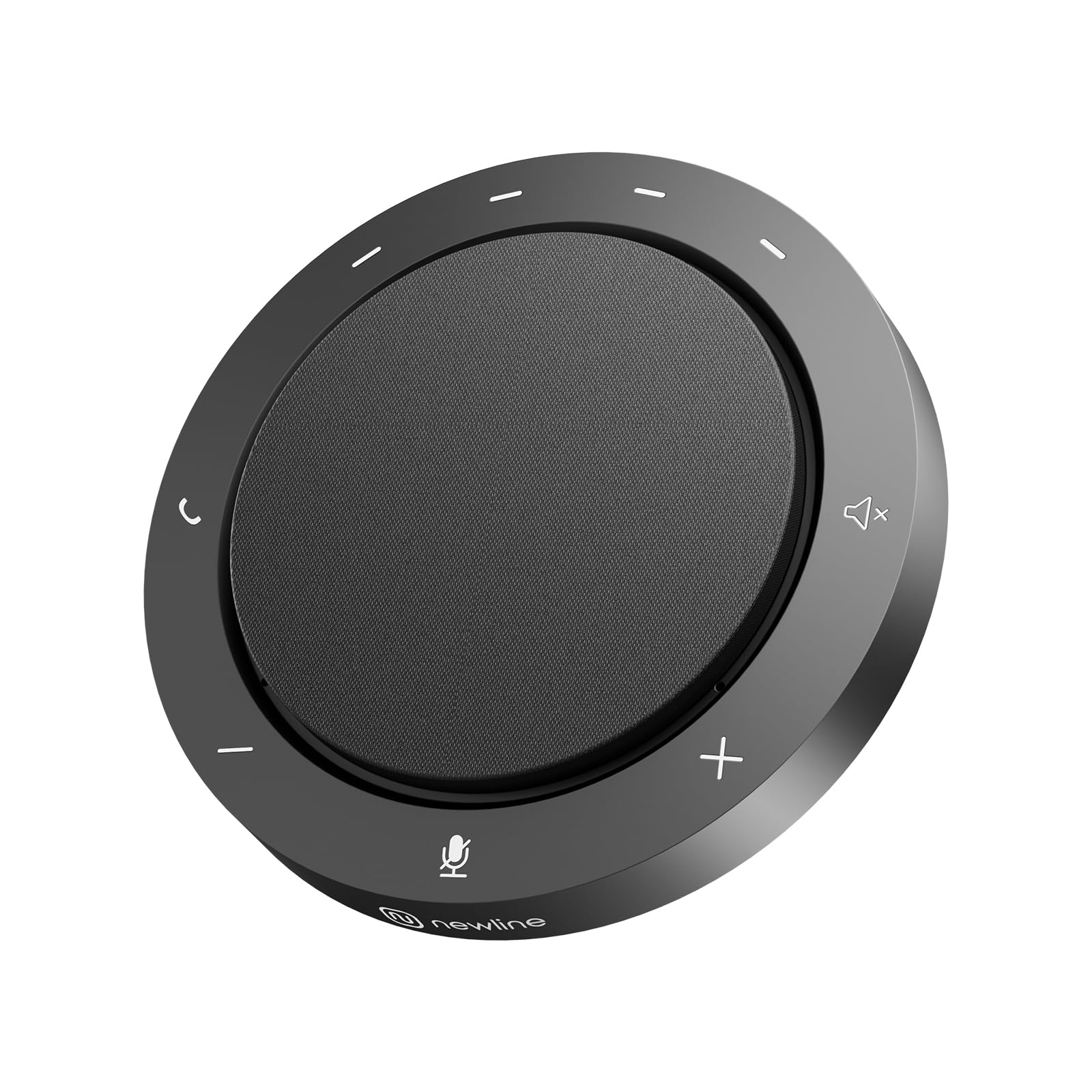 N newline Altoparlante da conferenza, 2 microfoni a cancellazione del rumore, rilevamento vocale a 360°, suono chiaro, 10–14 ore di conversazione, Bluetooth e USB, microfono conferenze per 1–6 persone