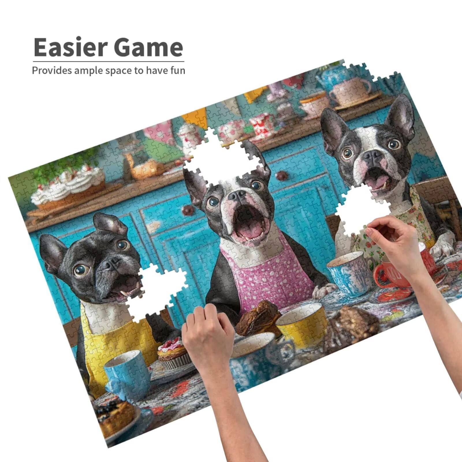 Puzzle z psem, 6000 elementów, puzzle kuchenne, dla dorosłych, z pudełkiem na prezent, "zrób to sam", duże drewniane puzzle dla dorosłych, gra zręcznościowa dla całej rodziny, prezenty dla kobiet, 105