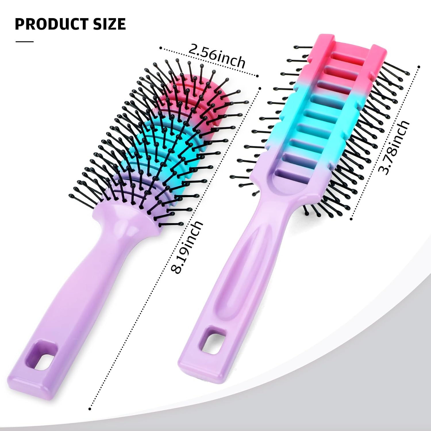11 Row Vent Hair Brush, Vented Hairbrush for Men and Women, Detangling Hairbrush for Blow Drying Quickly, Purple
