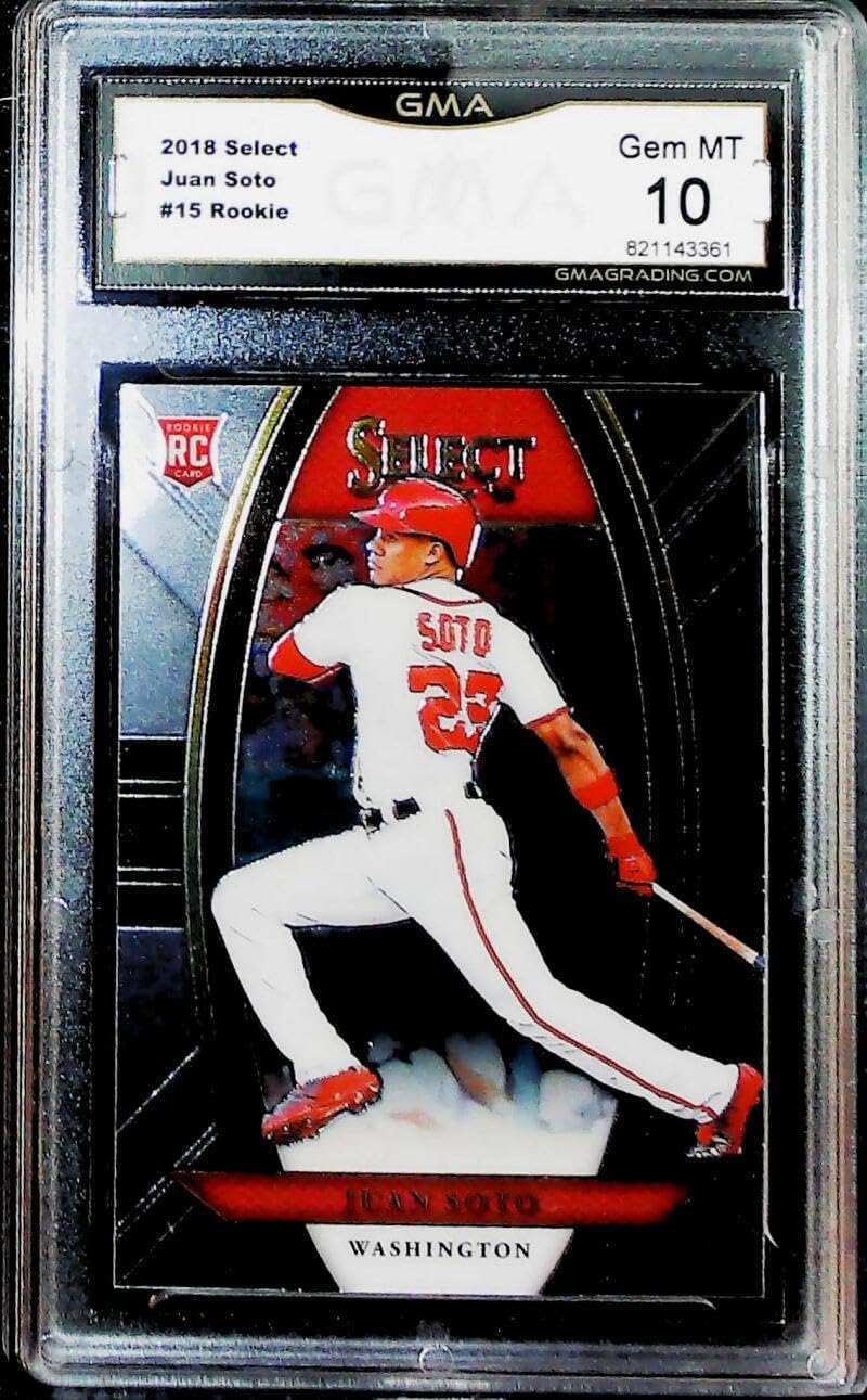 2018 Panini Chronicles Select Baseball #15 Juan Soto RC Rookie Card Washington Nationals PSA 10 GEM MINT