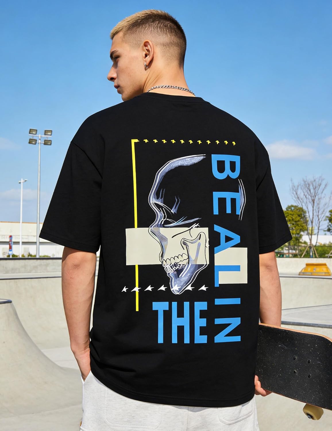 Bealin Men's Graphic Tee Oversized Graffiti Print Short Sleeve Summer Casual Rapper Streetwear T-Shirt - Image 3