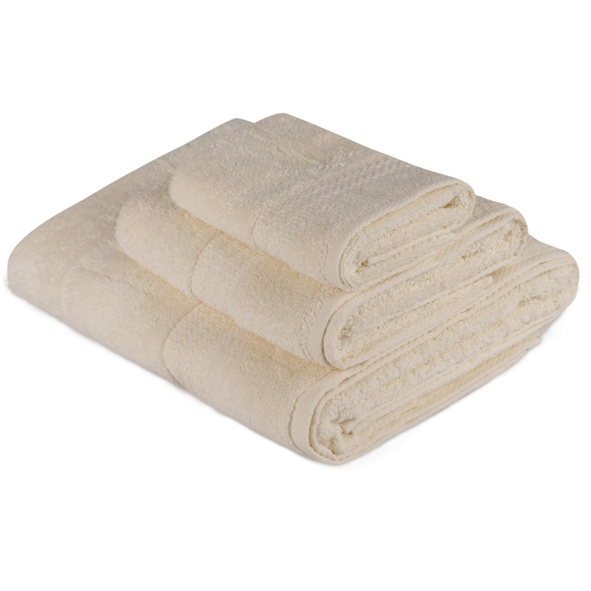 WELL HOME MOBILIARIO & DECORACIÓN 3 Piece Cream Towel Set, 70x140