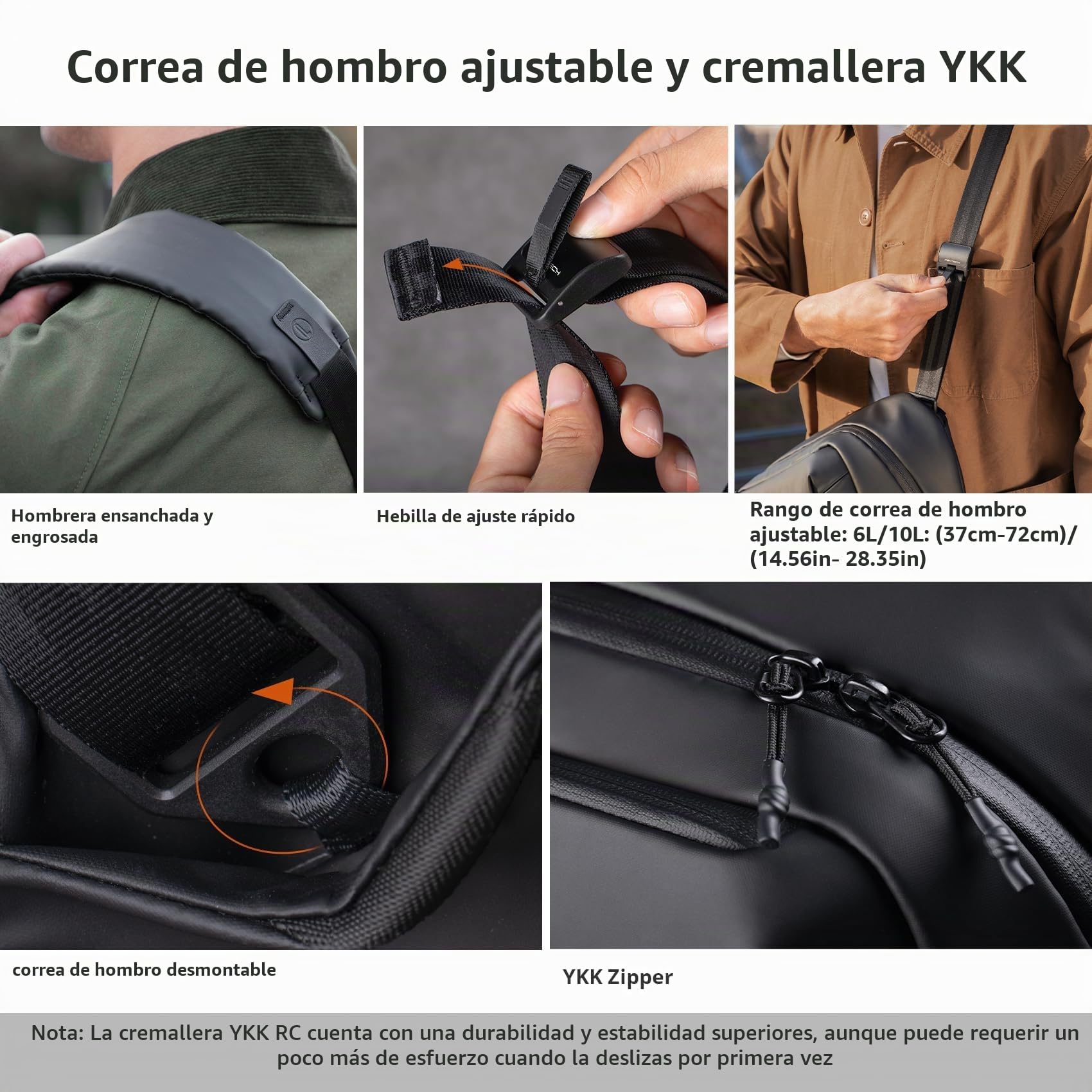 PGYTECH OneGo Solo V2 Bolso Bandolera para Cámara 10L,Mochila Camara Fotografia Profesional,Bolso Bandolera Hombre Compatible con Cámara Canon SLR/Sony/Nikon/DJI Avata 2/DJI Mavic 3/MacBook 14‘’,Negro