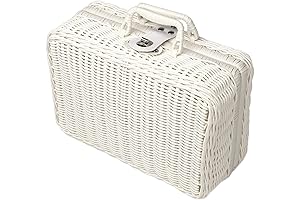 Picnic Basket, Large Wicker Storage Organizer with Wheels, Food Picnic Gift Ideal...