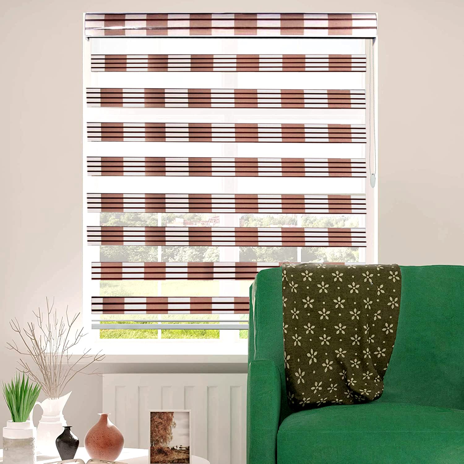 FRESH FROM LOOM Premium Blinds for Window | Roller Horizontal Curtain Shades for Living Room Bedroom Home and Office | Roll Up Pulling Blinders (Cream, Size- Wide 4 feet x Long 5 feet, Polyester)