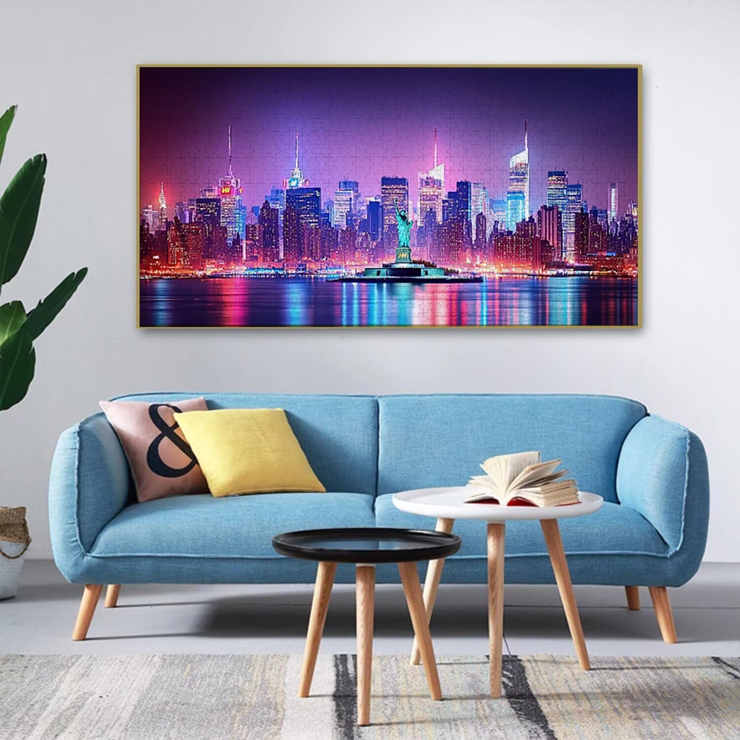 Puzzle para Adultos 1692 Piezas, Vista nocturna de la ciudad Puzzle, Difícil, Desafiante, Rompecabezas Encajan Perfectamente, Letras en la Parte Posterior, Regalo para Personas Mayores (179x31cm) v-97
