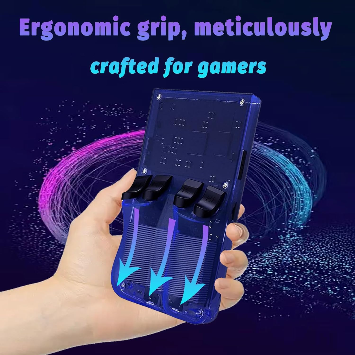 R36max Handheld Game Console,64gb Memory,4000mah Battery, 18000 Pre-Installed Games ,4.0-Inch IPS Hd Screen Portable Retro Gaming Console,Suitable for Travel and Home Use (Blue)