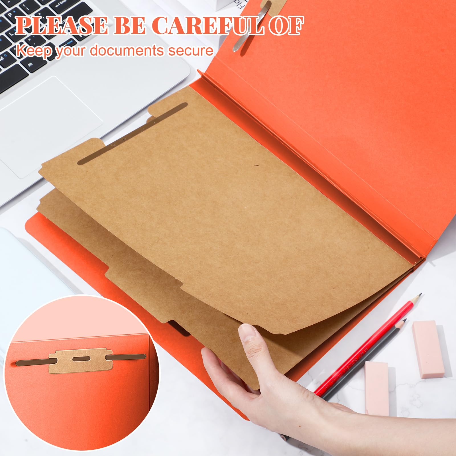 Skyygemm 60 carpetas de clasificación a granel, 2 divisores, carpetas de archivos con cierre, 2 puntas, tamaño carta, soportes de archivos con expansión de 3.5 pulgadas para organizar documentos