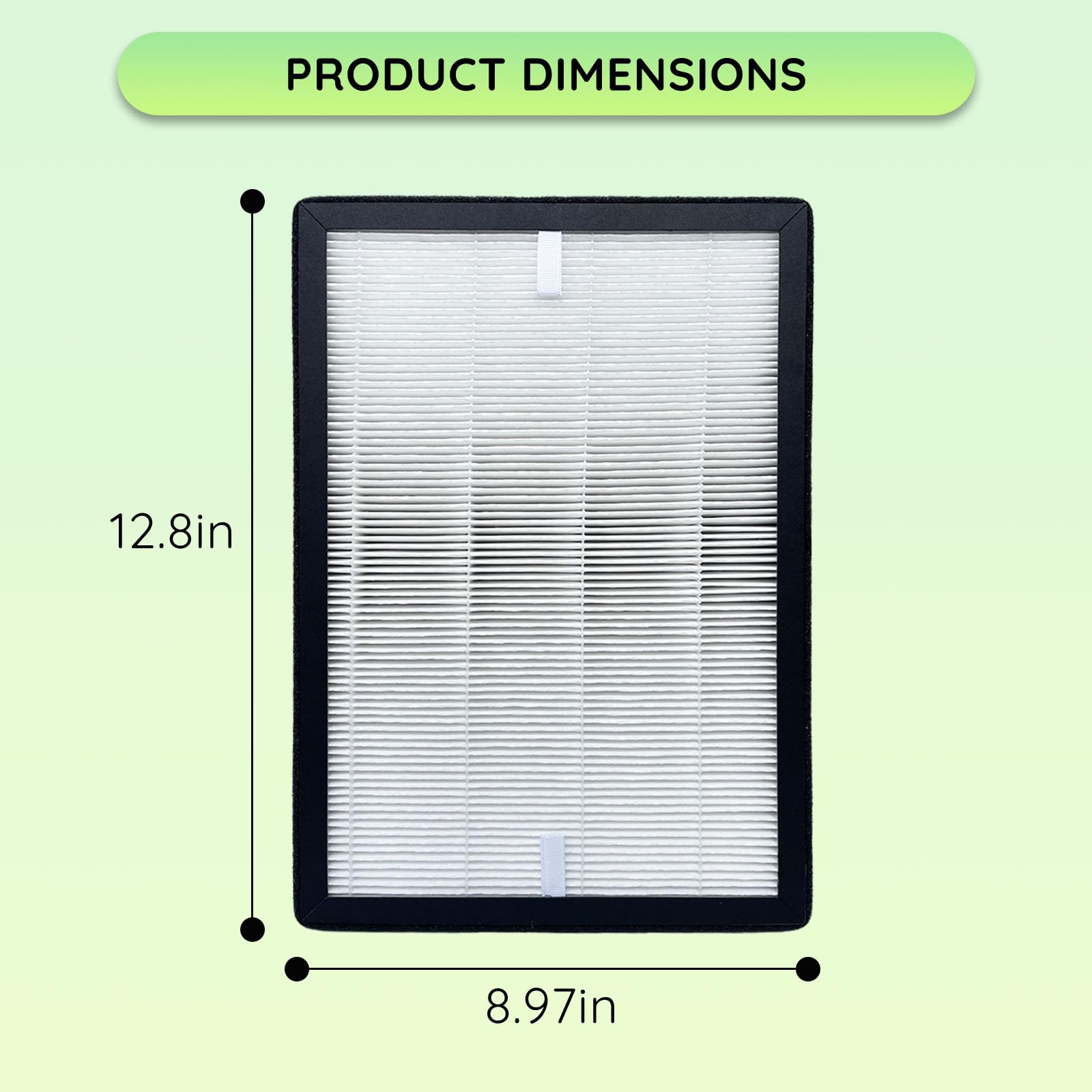 EPI810 - Filtro De Repuesto True HEPA, Compatible Con KOIOS, MEGAWISE Y MOOKA EPI810, Sistema De Filtracion De 3 Etapas Para Humo Olor Caspa De