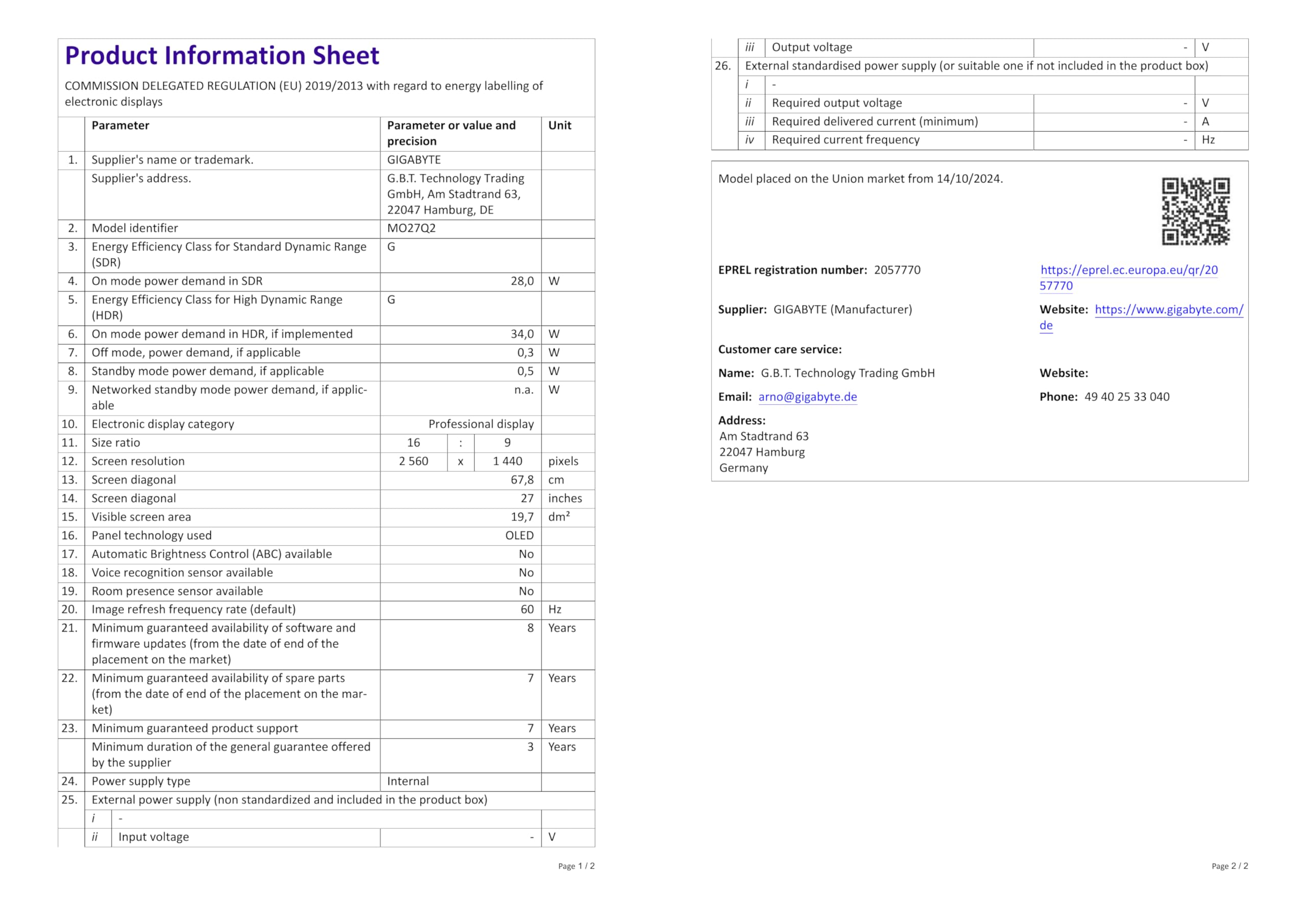 PHILIPS Evnia 272N8500-26.5 Inch QHD OLED Gaing Onitor, 360 Hz, 0.03 - View #8