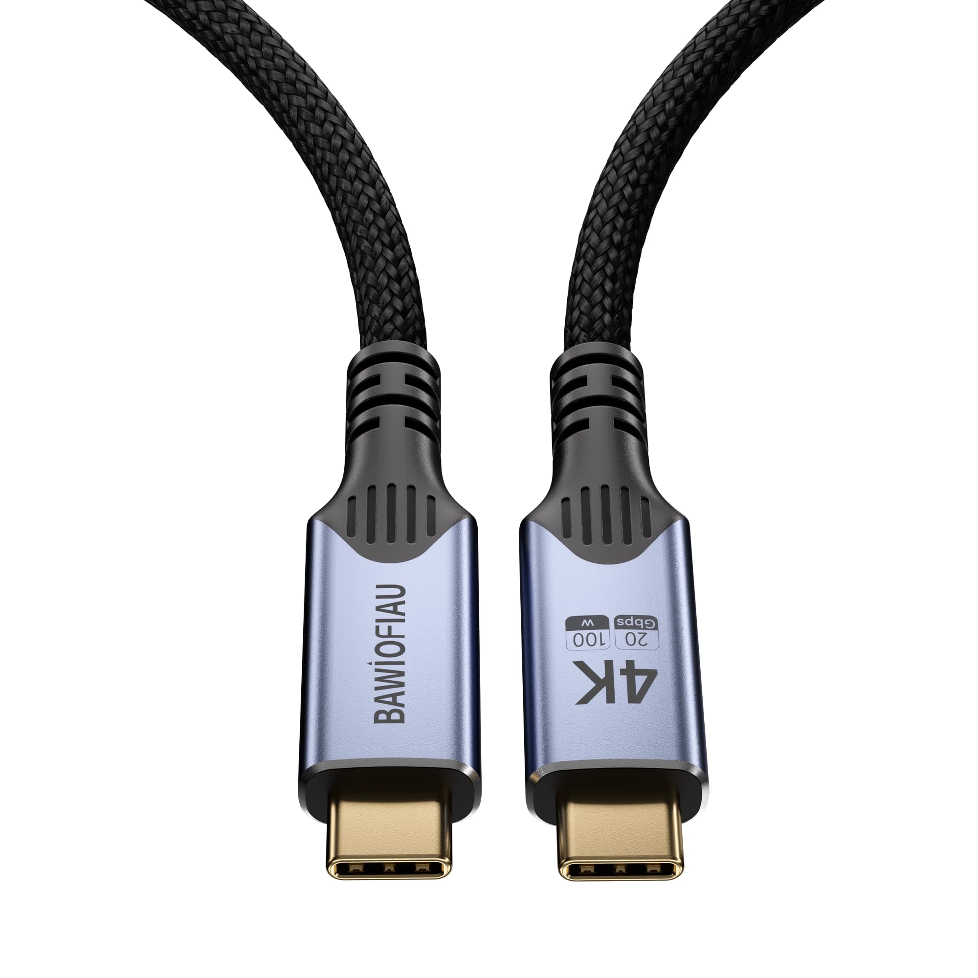 BAWIOFIAU Cavo USB Type-C 100W Ricarica Rapida 1M, Cavo USB C USB C 3.2 Gen2×2 20Gbps, Trasmissione Video 4K @ 60Hz Tipo C Compatibile per Thunderbolt 4/3