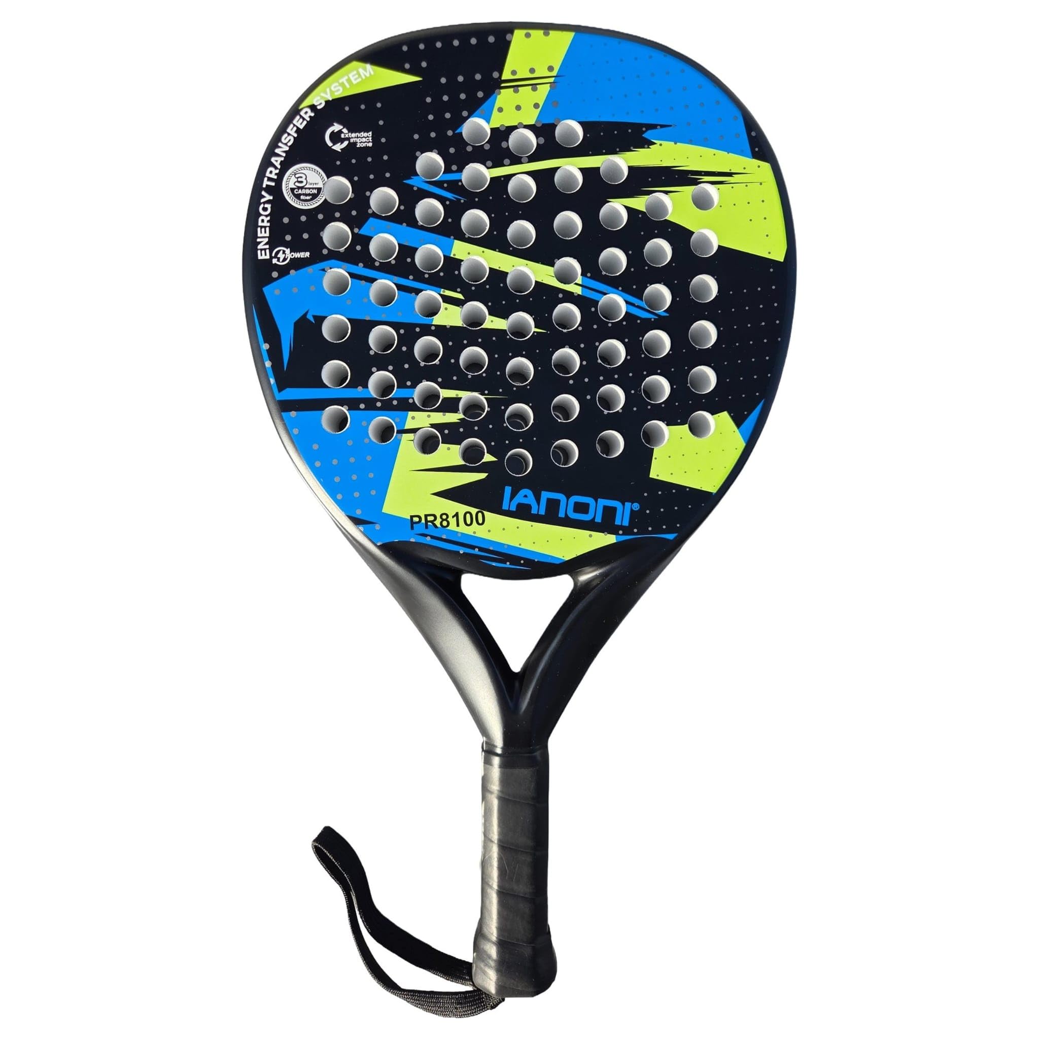 Ianoni Juego de iniciación de pala de pádel, 2 palas + 3 pelotas de pádel Pro S, jugadores principiantes e intermedios