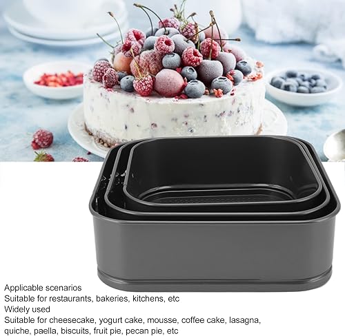 Miniatura 3 de Milltrip Springform - Juego de 3 moldes antiadherentes para tartas de queso con parte inferior extraíble, juego de moldes redondos a prueba de