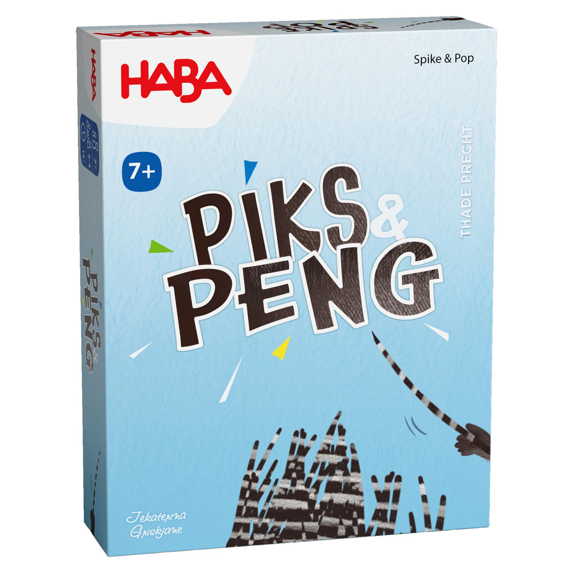 HABA Piks & Peng – Wer überbietet die Anderen? – Taktisches Kartenspiel für Kinder ab 7 Jahren mit Stachelschweinen & Ballons, für 2–4 Spieler – 2012920001
