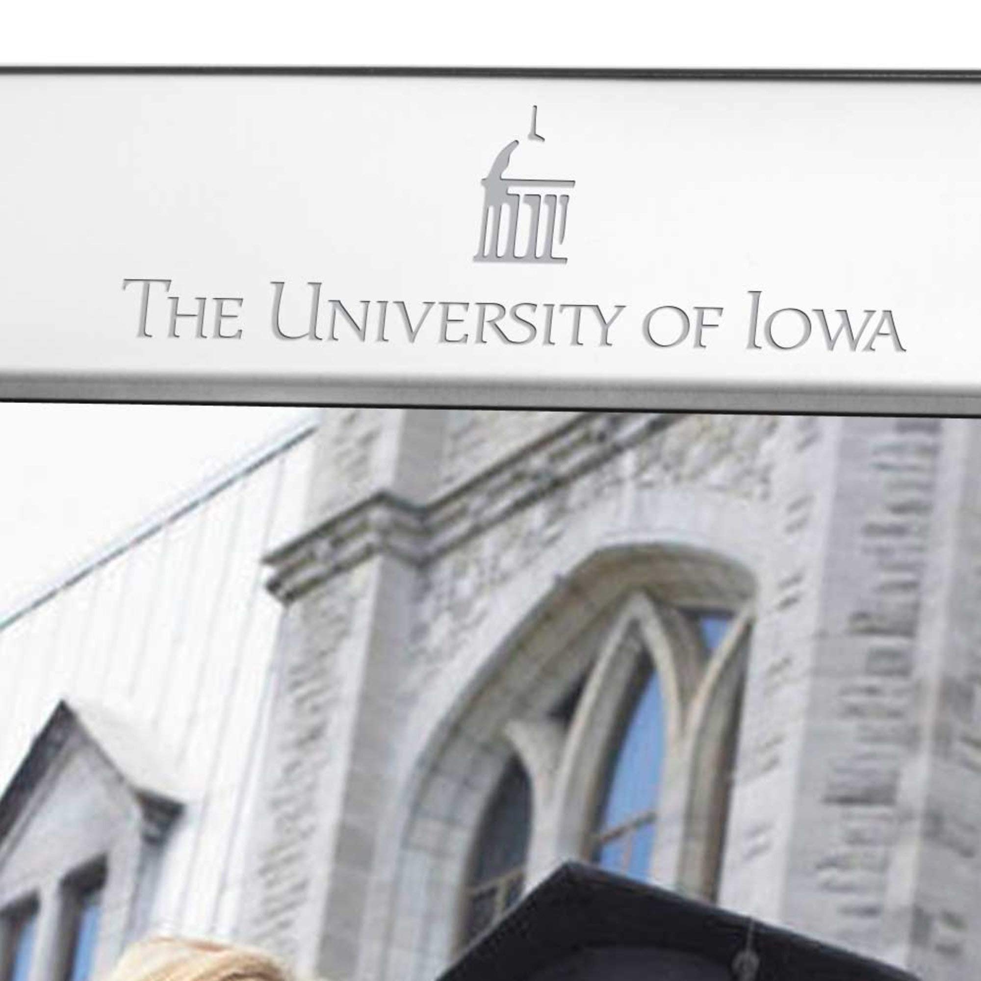 M. LA HART University of Iowa Polished Pewter 8x10 Picture Frame