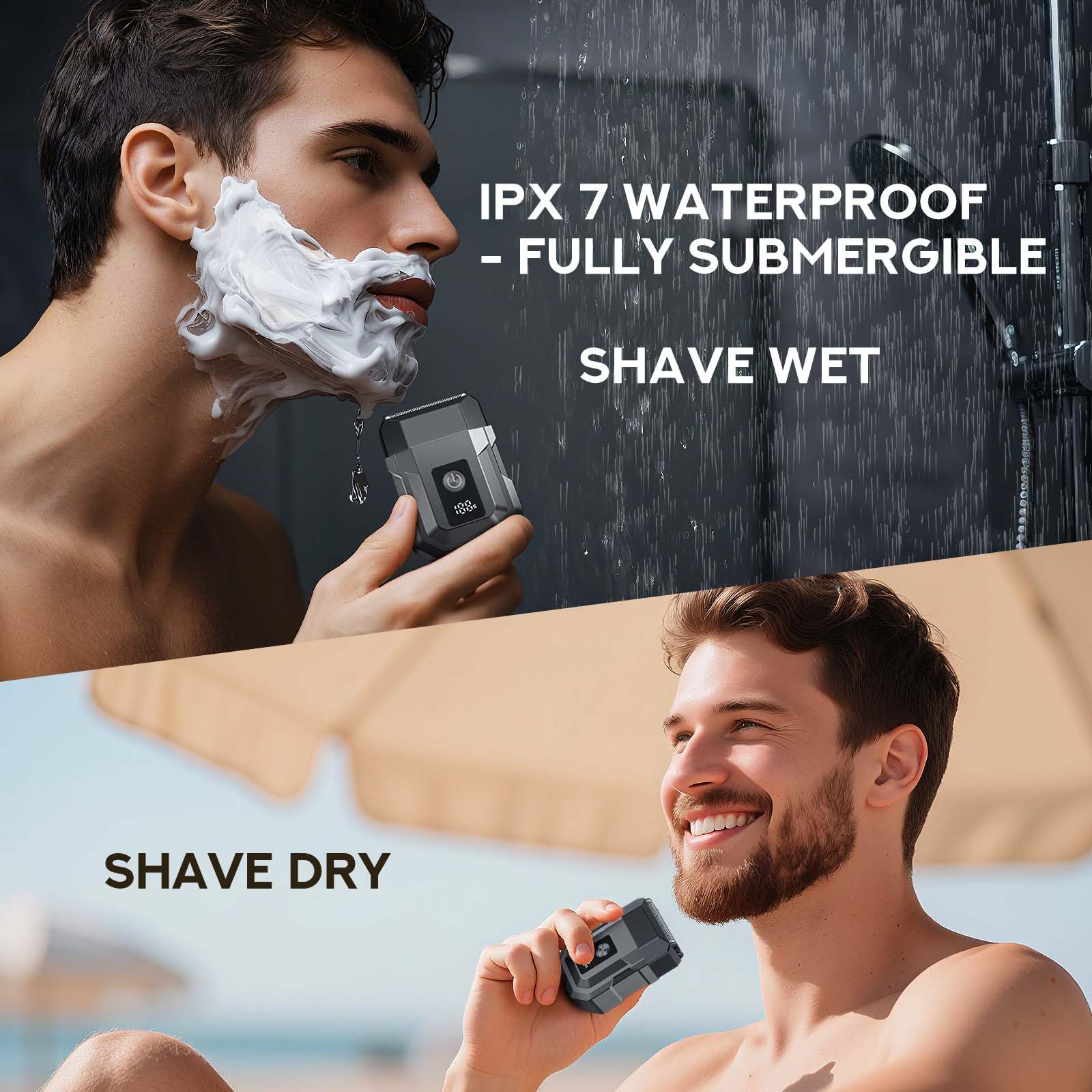Electric Razor for Men, 3-Blade Foil Shaver with LED Display