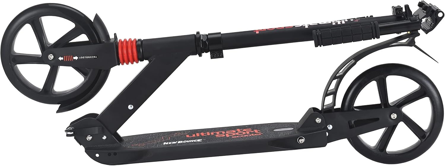 New Bounce Kick Scooter - Big Wheel Scooters for Ages 8 and Up with Adjustable Handlebar - The Ultimate Sport Scooter is Perfect for Bigger Children and Adults Weight Limit 200Lbs