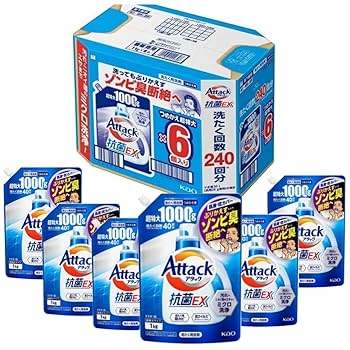 Attack 抗菌EX 洗剤 1000g×20袋 アタック抗菌EX本体 強力洗浄【876円(税込)】【20個】 – 粗品の