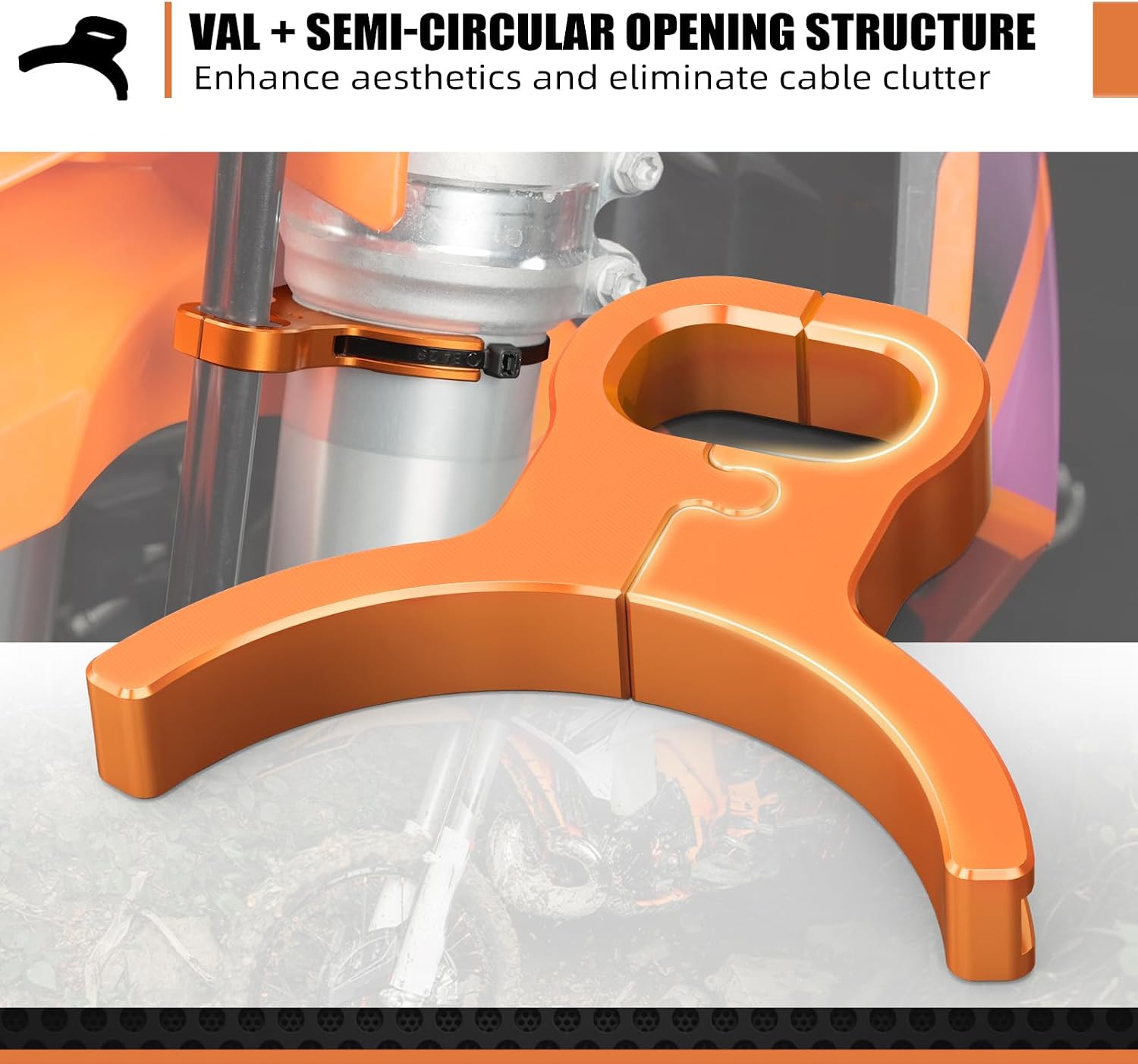 NICECNC Front Brake Line Guide Motorcycle, Orange | Compatible with KTM 125–500 XC/SX/XCF/SXF/EXC/EXCF/XCW/XCF-W/XW-F 2004-2026,690 Enduro/Enduro R/SMC/SMCR 2008-2026
