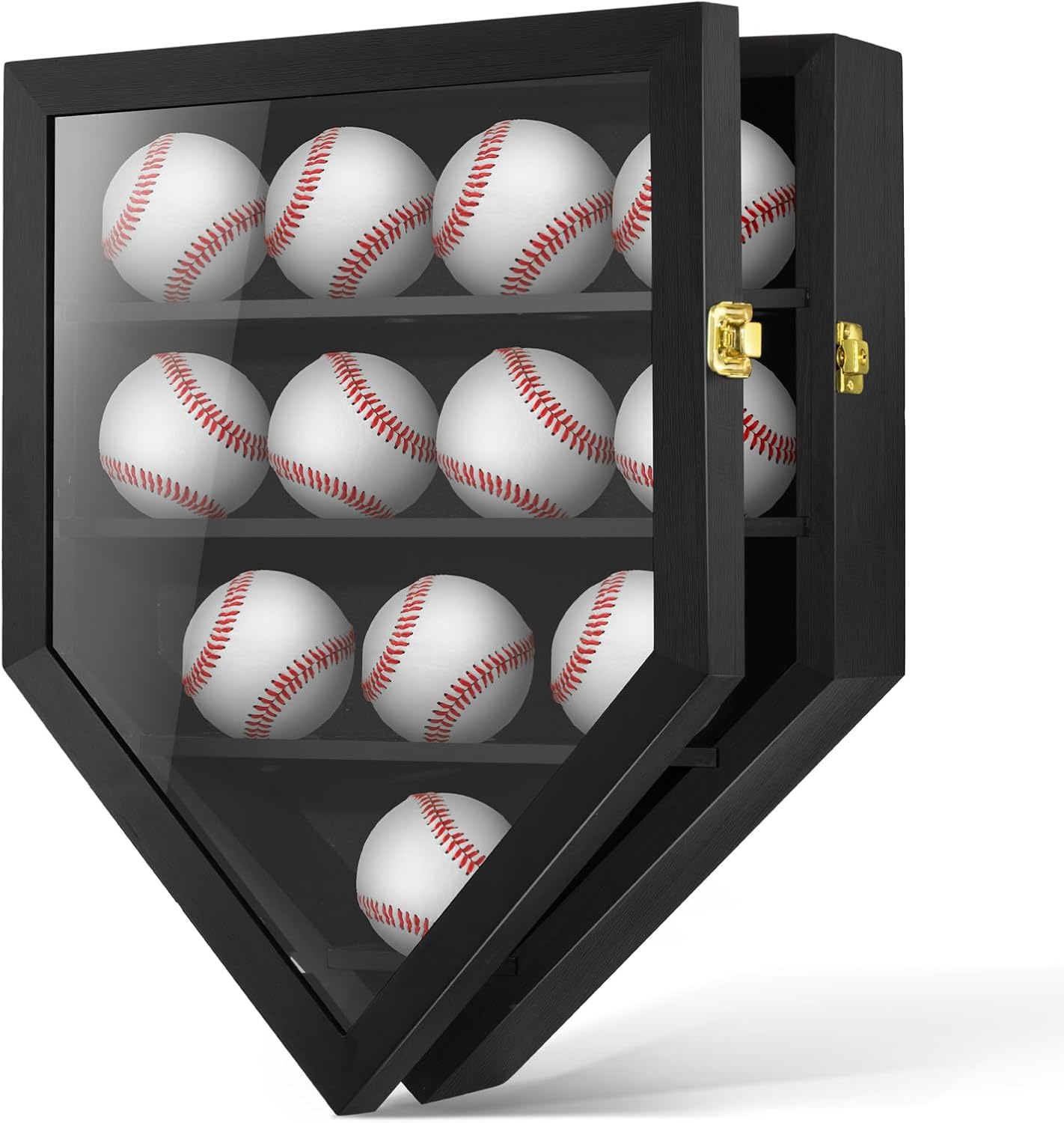 Kacorn Baseballs Display Case Wall with 12 Holders