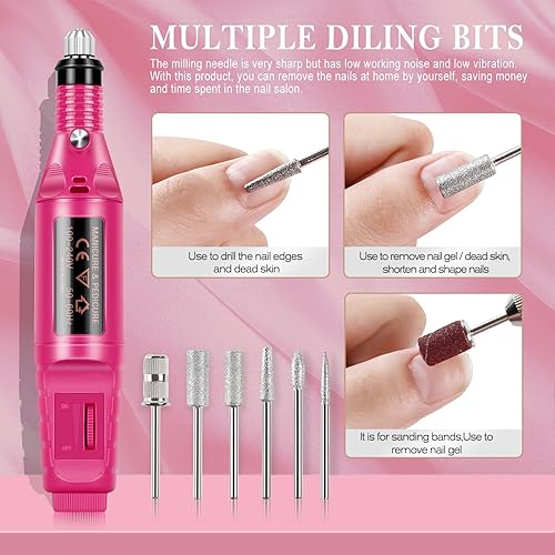 Miniatura 2 de Kit de esmalte de uñas de gel con luz UV y kit de iniciación de taladro de 18 colores, juego de esmalte de uñas de gel de 36 W, lámpara LED mate